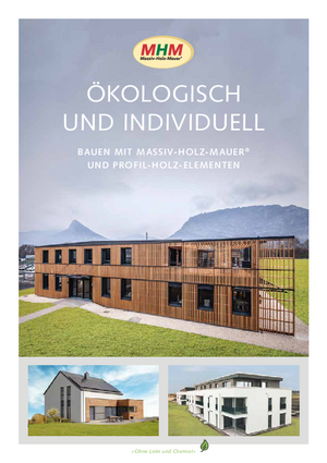 Broschüre "Ökologisch und individuell" Massivholzgebäude